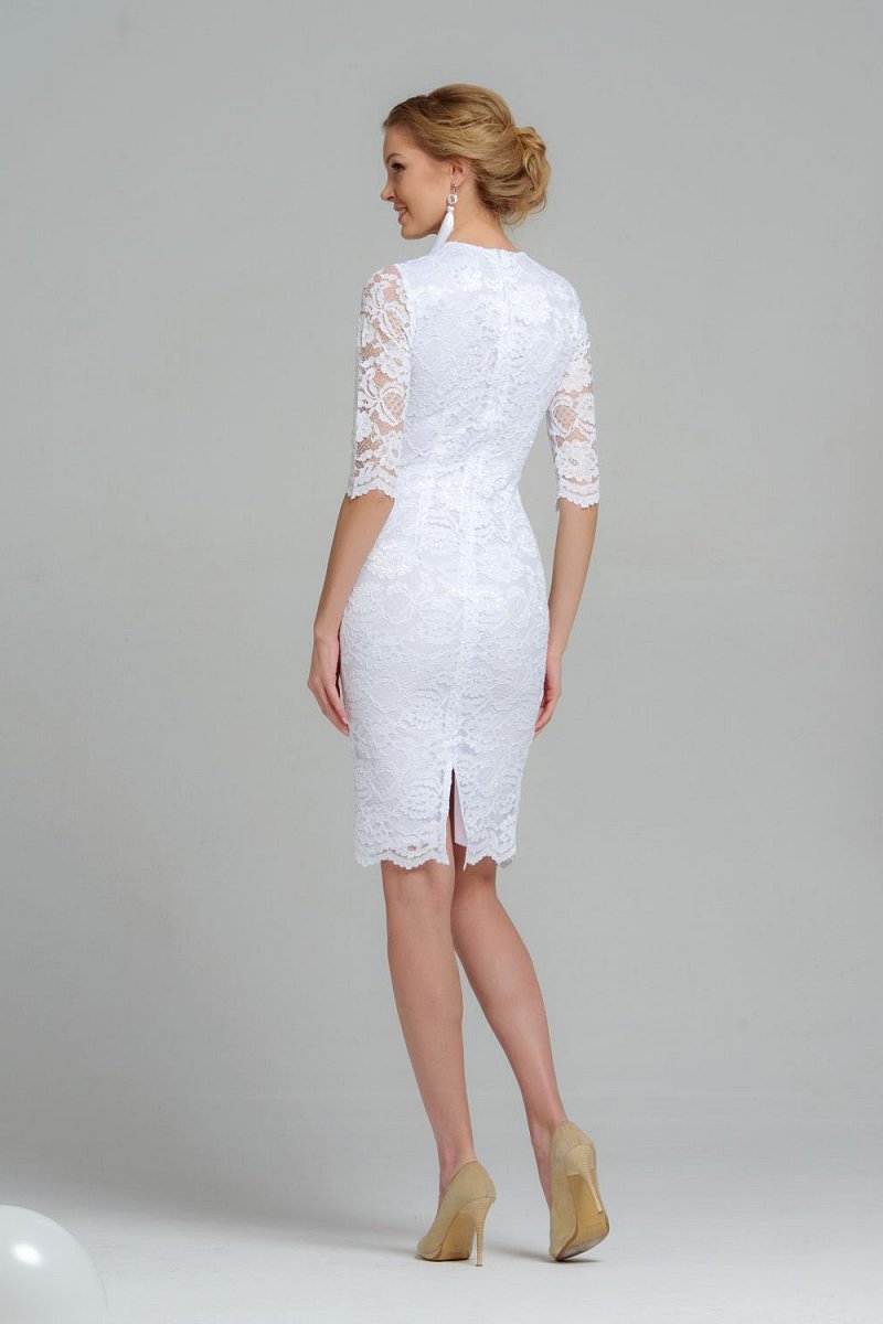 Anita šaty s čipkou biele