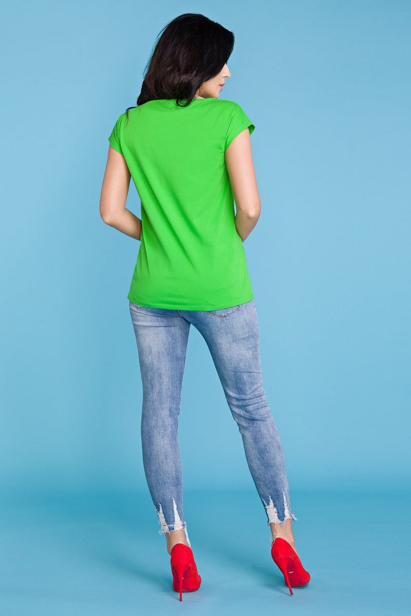 Hladké tričko a potlač zelené 