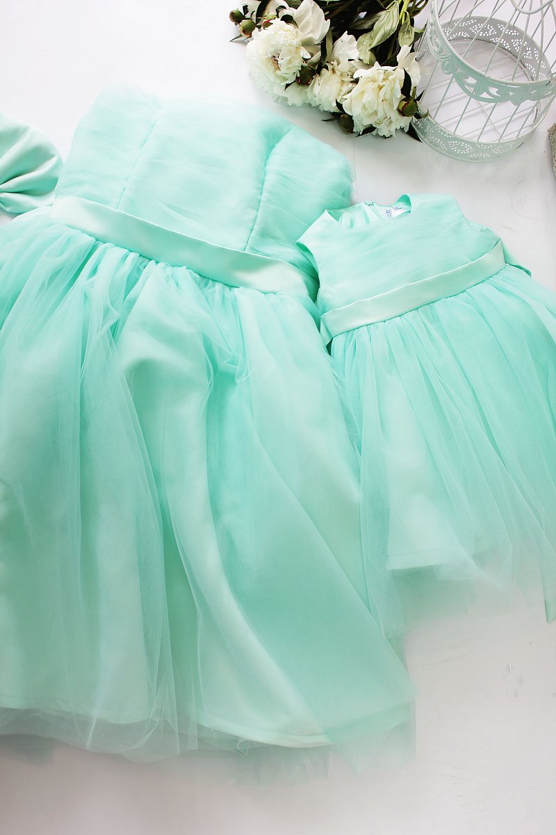 Marshmallow-romantické šaty mentol 