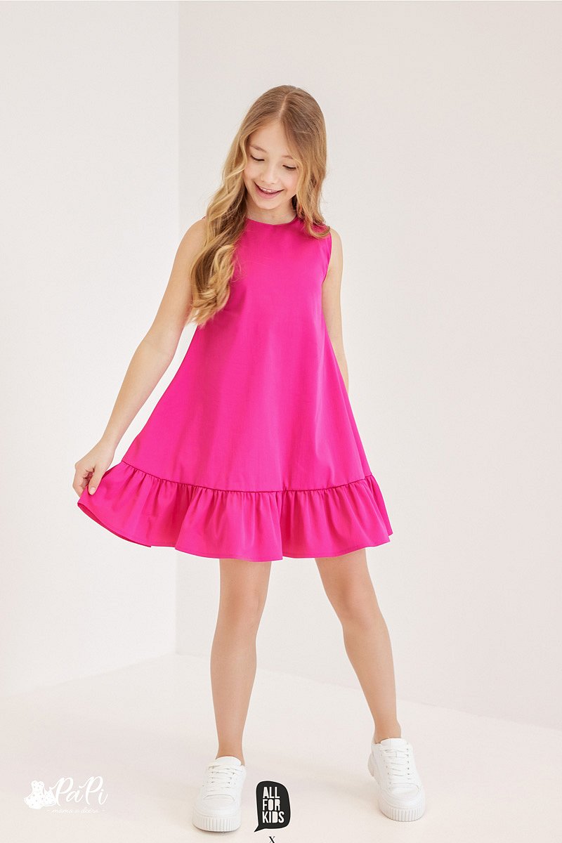 Oversize letné šaty bez rukávov ružové 