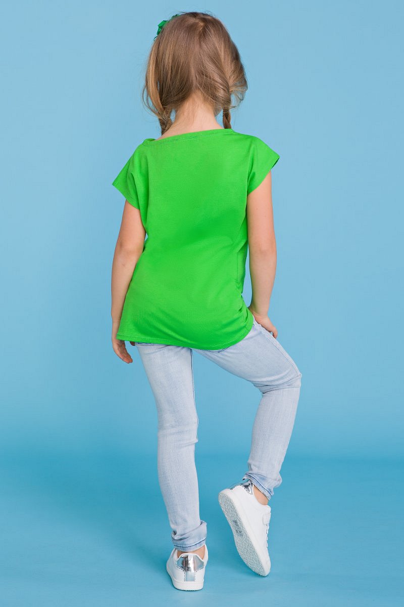 Tričko s aplikáciou pusa zelené