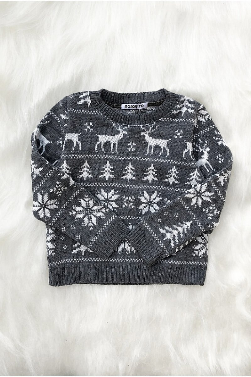 Vianočný sveter sivý 
